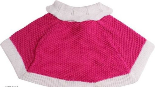 Pretty Comfy Long Sleeves Girl Sweaters - 2-3 Years, Pink, Wool, Pack of 1